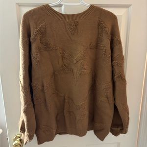 Women’s brown star sweater size S/M